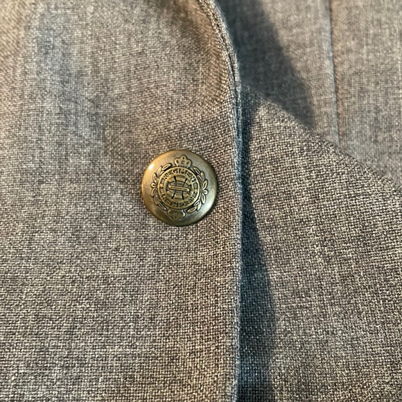 📸Bernhard Altmann Gray Men Suit Jacket Blazer Bronze Crescent Buttons 44 Long - Picture 14 of 17
